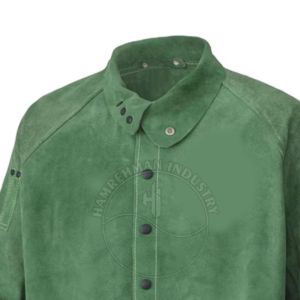 Chaquetas de soldadura ignífugas reutilizables para trabajadores industriales, protección de cuero genuino de vaca, cuero dividido - Product Image 2