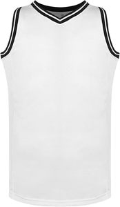 Jersey de baloncesto en blanco 90S Hip Hop Ropa para fiesta Camisas deportivas de práctica atlética de malla Lisa para hombres - Product Image 6