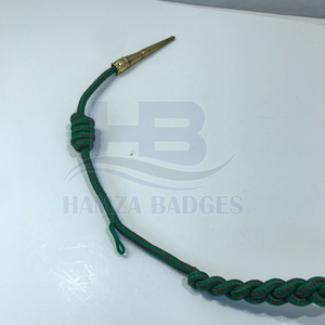 Cordon tressé en nylon et polyester personnalisé pour l'uniforme de groupe formel Boucle sécurisée pour accessoires de placement d'épaule - Product Image 2