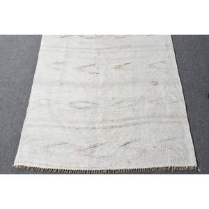 Chic Vintage Grande Surface Tapis Turc 3.1 X 11.1ft Doux Beige Tons Laine Seagrass Latex Rectangle Patchwork pour Couloir Chambre - Product Image 4