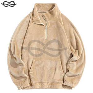 Customized Embroidered Logo High Quality 100% Cotton <b>Quarter</b> <b>Zip</b> Sweatshirt <b>Men</b> Comfortable Casual Wear Pullover - Product Image 2