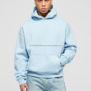 Sweats à capuche unisexes OEM de haute qualité, doublés de polaire épaisse, en coton surdimensionné, motif 3D, à capuche, en polyester et coton uni - Product Image 1