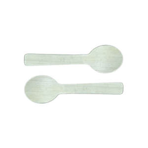 Cucharas desechables biodegradables compostables ecológicas de la mejor calidad, hoja de palma para yogur, gelatina, postres, fiestas - Product Image 3