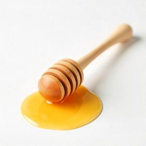 Gotero de miel de madera con ranuras talladas para verter fácilmente sobre tarros de comida postres té y comidas dulces para el desayuno - Product Image 4