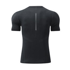 T-shirt de gymnastique à manches mi-longues de qualité supérieure pour les entraînements de fitness décontracté solide taille élastique exercice personnalisable en gros - Product Image 6