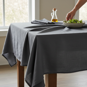 Cotton Luxury Woven <b>Tablecloth</b> Eco-Friendly Washable Customizable Minimalist Design for Restaurants Weddings Stylish Home Dining - Product Image 1