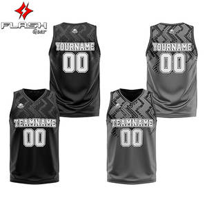 เสื้อบาสเก็ตบอลยูนิเซ็กซ์เครื่องแบบทีมแขนกุดระบายอากาศพิมพ์ลายปักชื่อโลโก้ - Product Image 1