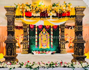 Big Fat South Indian Wedding Manavarai Mandap Tema tradicional FRP Kalyan Wedding Mandap Última boda hindú Mandap Decor - Product Image 3