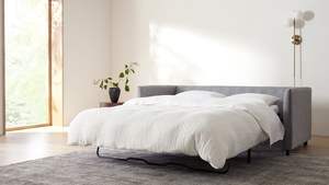 Sofá de lujo para 11 camas, reclinable moderno con tapicería cómoda, cama de madera para dormir cómoda y extensible para dormitorio de Hotel - Product Image 6