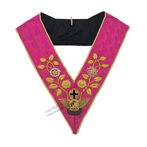 Collier maçonnique brodé personnalisé avec décoration en dentelle pour robes et uniformes d'occasions spéciales - Product Image 3