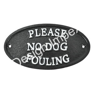 Letrero general de hierro fundido para no ensuciar perros, letreros decorativos de Metal y placa, superventas, letrero personalizado de hierro fundido para pared - Product Image 1