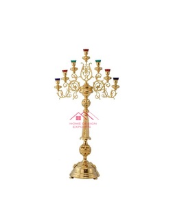 Floor Wedding Centerpiece & Party Decoration Latest Design <b>Candle</b> <b>Large</b> Floor Centerpiece Decorative 5 Arm <b>Candle</b> Stand - Product Image 4