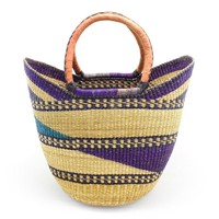 Expédition dans le monde entier sacs en raphia de qualité fine sac en paille jonc de mer tressé ghana panier en herbe de mer