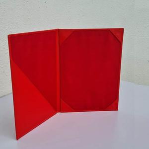 Graduación personalizada A4 tamaño PU cuero titular del certificado diploma cubierta, Rojo - Product Image 1
