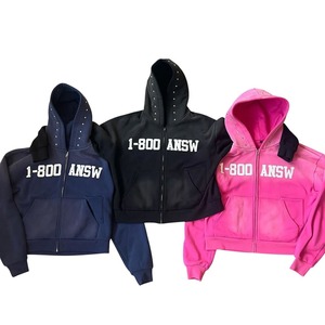 Sudaderas con capucha y sudaderas de lujo para hombre, diseño de tendencia multicolor a precio barato, Sudadera con capucha de manga larga con cremallera - Product Image 5