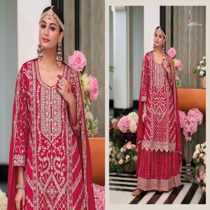 Seda pesada de excelente calidad con bordado, traje Salwar, fabricante de moda para mujer de Surat a precio mayorista - Product Image 1