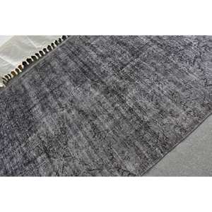 Alfombra de lana gris moderna de 4,9x8,3 pies, diseño turco, técnica 3D, respaldo de látex 3D, alfombra para sala de estar, patrón de pasillo rectangular - Product Image 5