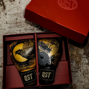 Gants de boxe en cuir véritable de qualité supérieure avec attaches de support de poignet à crochet et boucle pour des performances exceptionnelles. - Product Image 6