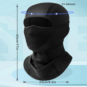 หมวกบาลาคลาวา คุณภาพสูง ขายส่ง รับทำโลโก้ ปิดหน้าเต็มใบ สำหรับผู้ใหญ่ ไซส์สำหรับปั่นจักรยาน ผลิตจากโพลีเอสเตอร์ 100% - Product Image 2