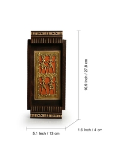 ศิลปะชนเผ่า dhokra ตกแต่งผนังงานทำมือแขวนในไม้มะม่วงงานทำด้วยมือไม้แกะสลักมือดีไซน์สำหรับตกแต่งผนังสำหรับบ้านไร่และชนบท - Product Image 2