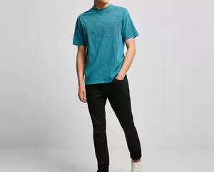 Camiseta cómoda y ajustable con hombros caídos, transpirable, a bajo precio, de uso casual, fácil de llevar, para hombre, con logotipo personalizado. - Product Image 6