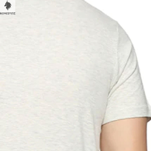 Vente en gros 100% coton T-Shirt pour homme Haute qualité Hip Hop solide col rond respirant 200 grammes tissu poids vente T-shirts pour hommes - Product Image 3