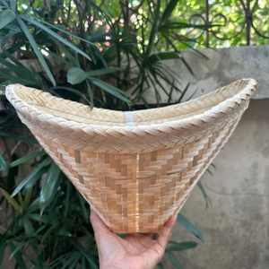 Panier vapeur à riz collant en bambou fait à la main avec couvercle, outil de cuisine - Product Image 3