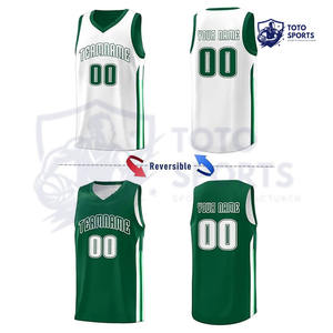 ชุดบาสเก็ตบอลสีเขียวขาว ดีไซน์ใหม่ บริการดีเยี่ยม ระบายอากาศได้ดี ไม่มีแขน น้ำหนักเบา ระดับมืออาชีพ สวมใส่สบาย - Product Image 2