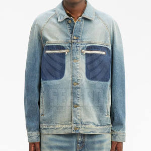 Vente en gros Logo personnalisé Veste en jean pour hommes en coton Veste d'hiver en jean respirante pour extérieur - Product Image 2