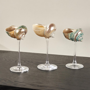 Verre à vin créatif en coquille de conque Verres à pied faits à la main - Product Image 4