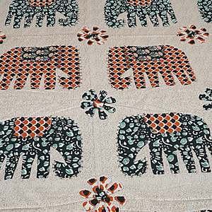 Parure de lit double en coton imprimé Jaipuri multicolore 240 TC avec 2 taies d'oreiller, écologique, 100% coton, ensemble 3 pièces (ADB1391) - Product Image 5