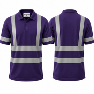 Camiseta Polo de Seguridad Reflectante de Alta Visibilidad ANSI Clase 3 con Logotipo Personalizado para Trabajo, Construcción y Uso en Exteriores - Product Image 1