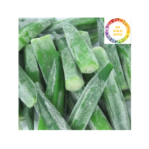 Okra congelada de Vietnam entera y cortada limpia y natural para recetas globales de alimentos congelados y al por mayor - Product Image 1