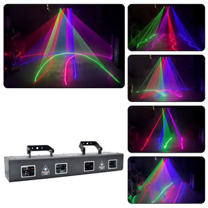 Rectángulo cuatro cabezas completo RGB etapa luz láser Disco DJ Show verde amarillo rojo azul línea láser para uso en Club nocturno - Product Image 5