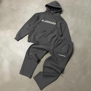 Conjunto de Sudadera con Capucha y Pantalones Deportivos Gruesos Personalizados OEM, Traje Deportivo Holgado, Conjunto para Correr, Talla Grande para Hombre - Product Image 1