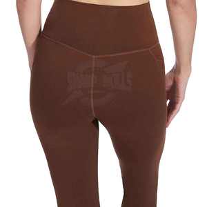 Leggings décontractés pour femmes, taille mi-haute, respirants, longueur genou, imprimés sur mesure, haute qualité, pour la gym, prix usine - Logo personnalisé - Product Image 6