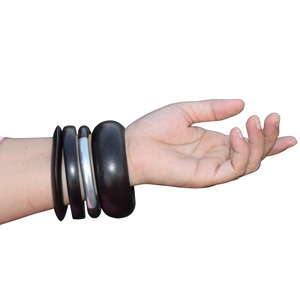 Elegante pulsera de madera Vintage para mujer hecha a mano con acabado Natural tamaño personalizado joyería de moda - Product Image 1