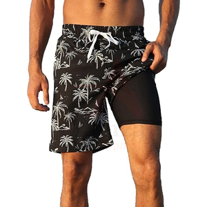 Maillot de bain court pour homme Short de bain à séchage rapide avec poches Maillot de bain avec doublure de compression - Product Image 1