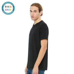 100% coton impression Logo classique col rond plaine t-shirt noir respirant - Product Image 2