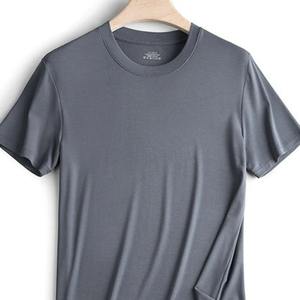 Camiseta de Verano de Algodón con Cuello en V para Hombre, Manga Corta, Color Sólido, Cómoda, Camiseta Interior Masculina, Blanca, Negra, Formal, Tejida, Transpirable - Product Image 2