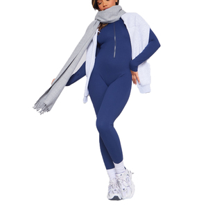 ชุดหมีรัดรูปแบบเต็มตัวมีซิปสำหรับผู้หญิงชุดหมีรัดรูปสำหรับใส่เต้นเล่นโยคะชุดจัมพ์สูทสำหรับใส่ไปยิม - Product Image 3