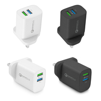 Adaptateur mural de charge rapide USB-C 20W PD QC3.0 5V/3A OTP Ignifuge pour ordinateurs portables et appareils mobiles Prise EU