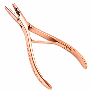 Premium Rose Gold Micro <b>Bead</b> Hair <b>Extension</b> Pliers Durable Crimp Tool for Microlinks Salon Styling & Removal Tool - Product Image 6