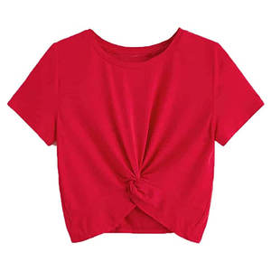 Women's High Quality <b>Crop</b> <b>T</b>-<b>Shirt</b> Slim <b>Fit</b> Plain Casual Wear for Summer Best Price <b>Crop</b> Top for Sale - Product Image 1