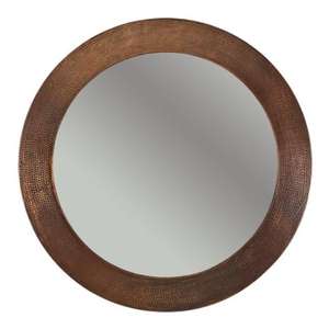 Antique Unique Copper <b>Mirror</b> <b>Frame</b> with Elegant Carved Details for Upgrading the Style of Contemporary Home Interiors - Product Image 1