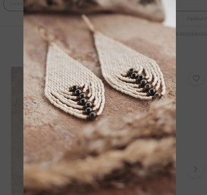 Luxury Quality Gold Obsidian <b>Earrings</b> Seed Bead <b>Earrings</b> Bohemian Beaded Fringe <b>Earrings</b> Beaded <b>Tassel</b> <b>Earrings</b> - Product Image 1