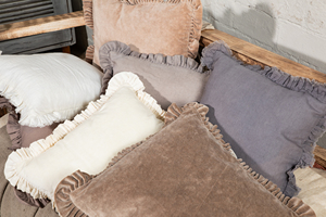 Direct Factory Customisable Ruffled Velvet <b>Cushion</b> Cover Stone Washed Detailing Washable Throw Pillows in Any Size Color Low MOQ - Product Image 3