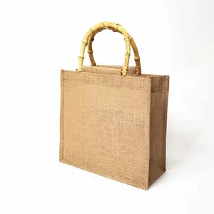 High Quality Large Jute Shopping Beach Tote Bag Wholesale With Zipper Burlap Bag Wholesale Top Quality Handbag
