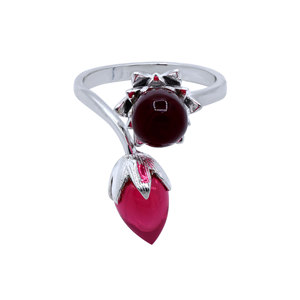 ซื้อแหวนแต่งงานพลอยสีแดง925แข็งเงินแท้ผู้ชายทำด้วยมือเครื่องประดับสำหรับผู้หญิงขายส่ง - Product Image 4