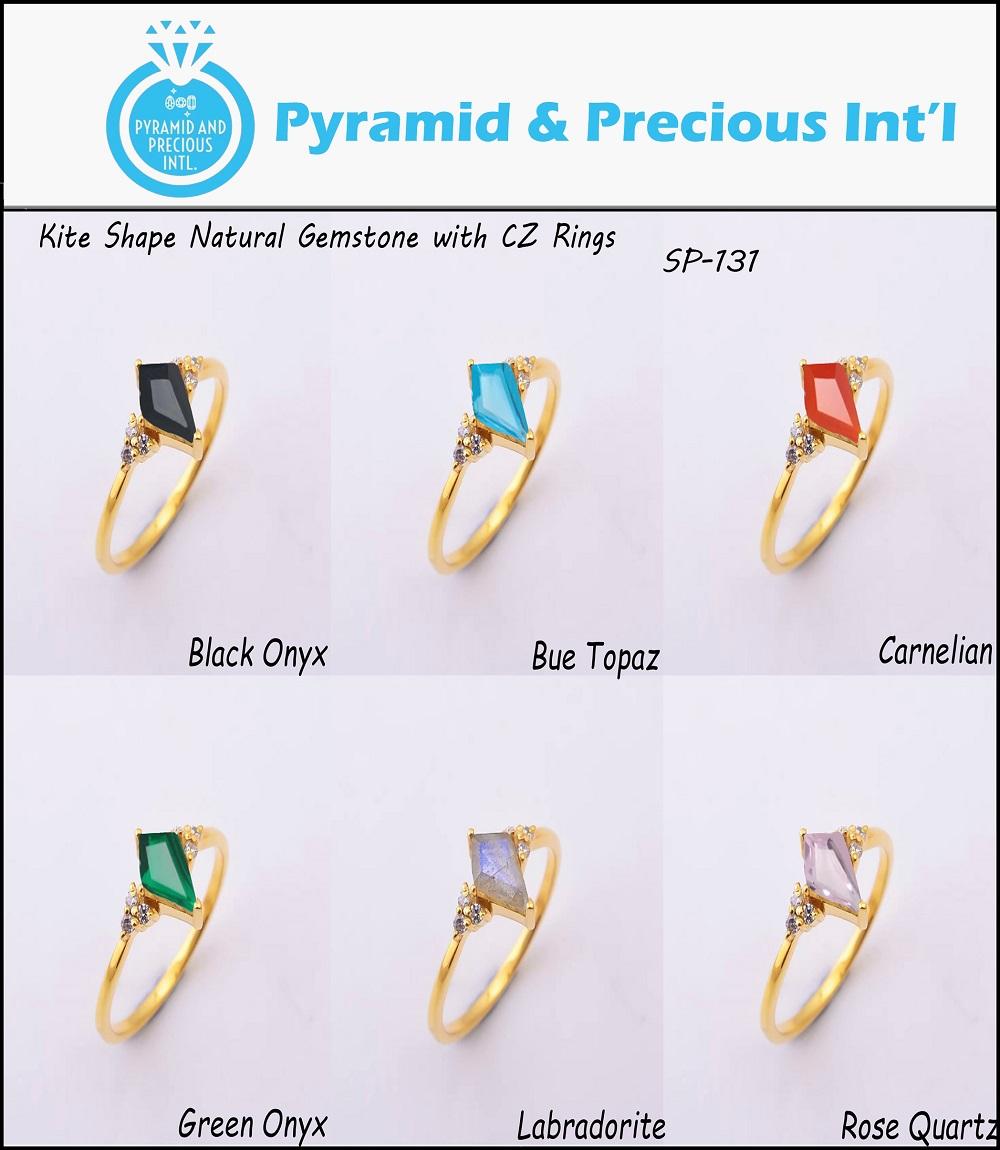 Anneaux de pierres précieuses